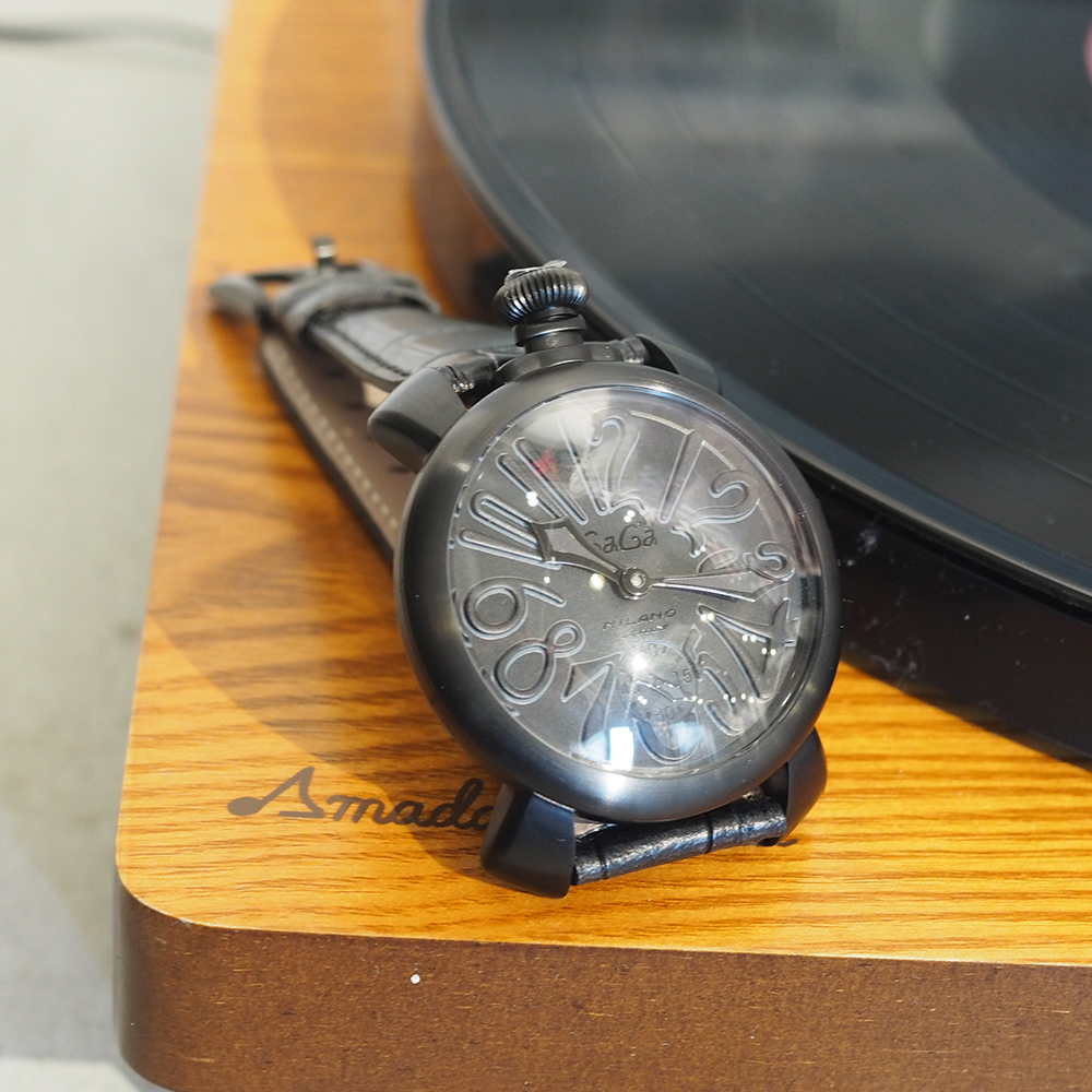 時計【最終値下げ】GaGa MILANO オールブラック マヌアーレ48mm