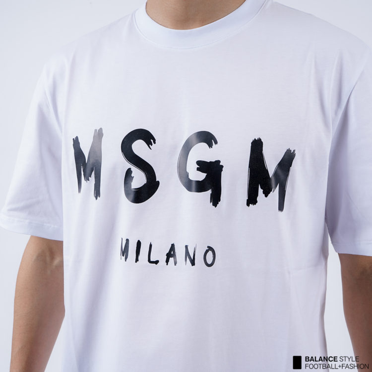 シニアファッション MSGMホワイト / Milano Brush ロゴドレス - ワンピース